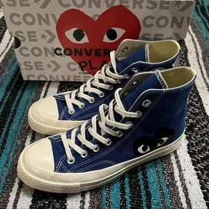 Converse Chuck 70 Hi CDG Comme des Garcons PLAY Blue Quartz Men’s 6.5/Womens 8.5